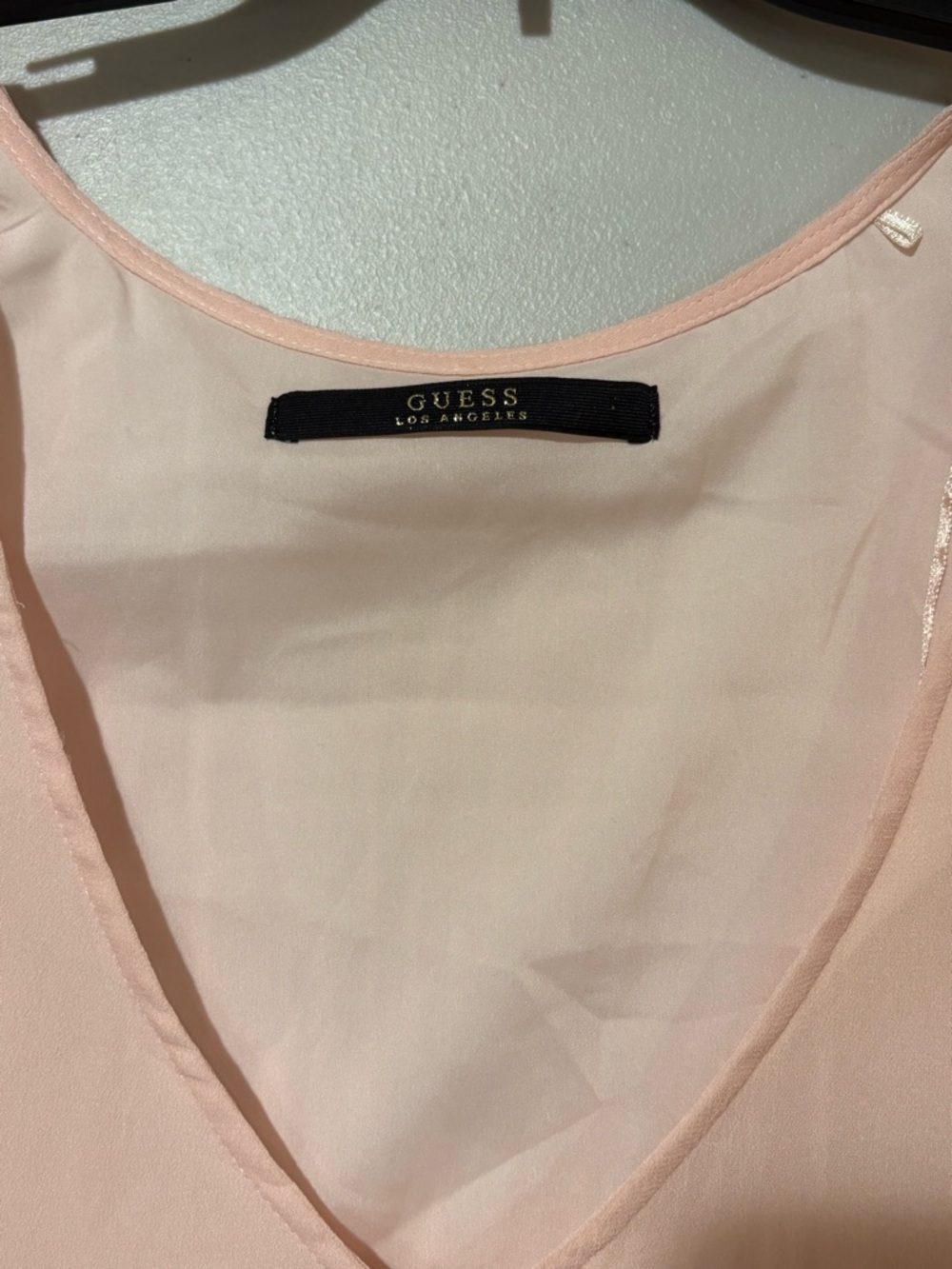 Guess Light Blush Pink V-Neck Slip Top - Picture 12 of 12